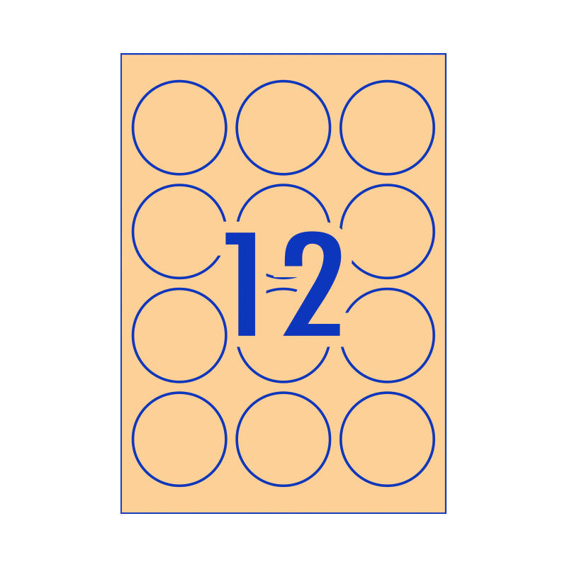 AV Lbl Rd Brn 60mm 12Up Pk15 - Wholesales Supply