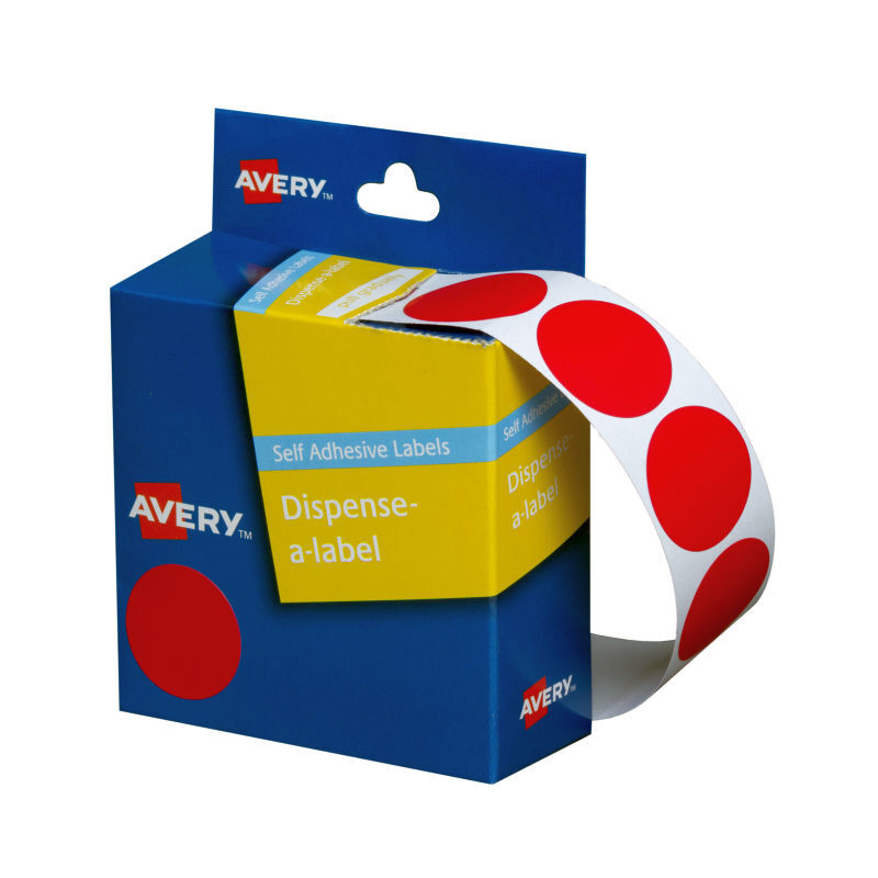 Avery Disp Red 24mm Roll500 - Wholesales Supply