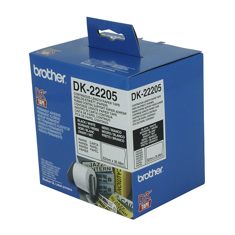 Brother DK22205 White Roll - Wholesales Supply