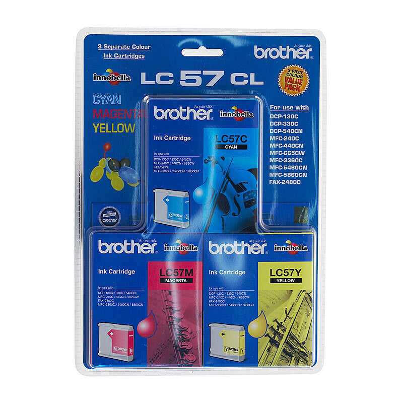 Brother LC57 CMY Colour Pack - Wholesales Supply