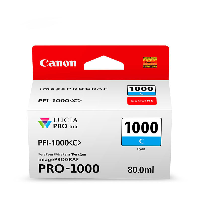 Canon PFI1000 Cyan Ink Cart - Wholesales Supply