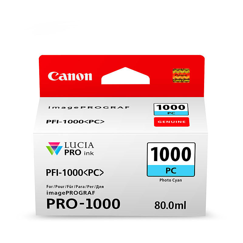 Canon PFI1000 Ph Cyan Ink Cart - Wholesales Supply