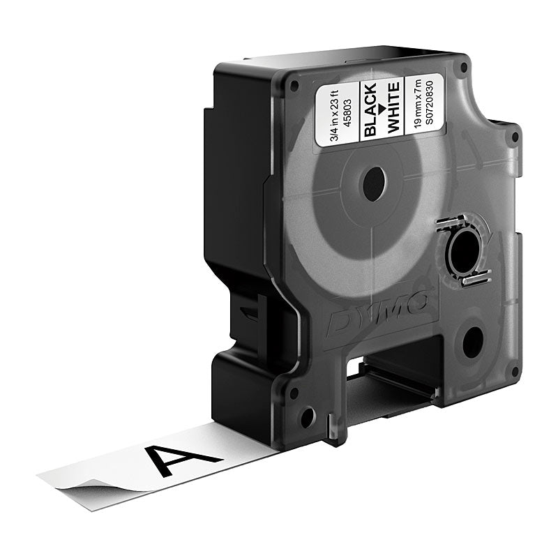 D1 Blk on Wht 19mmx7m Tape - Wholesales Supply