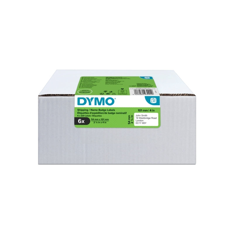 Dymo LW Ship Lbl 54X101m Pk6 - Wholesales Supply