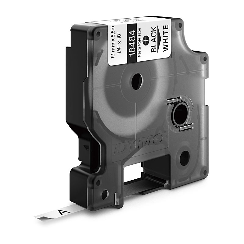 DymoRhino Blk on Wht 19mm Tape - Wholesales Supply