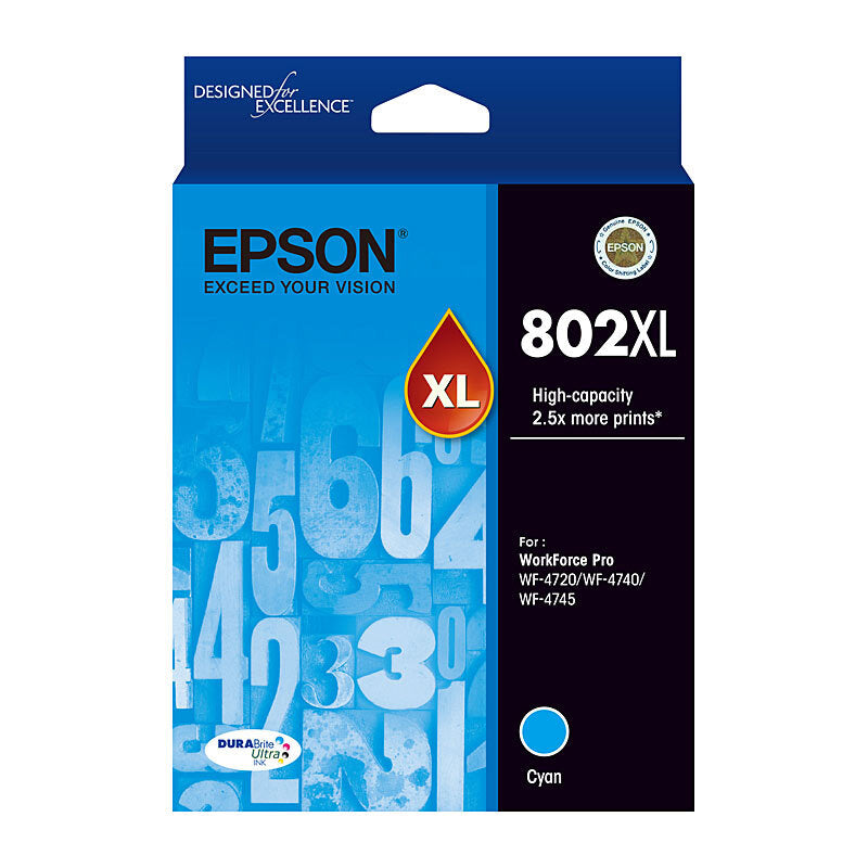 Epson 802XL Cyan Ink Cart - Wholesales Supply