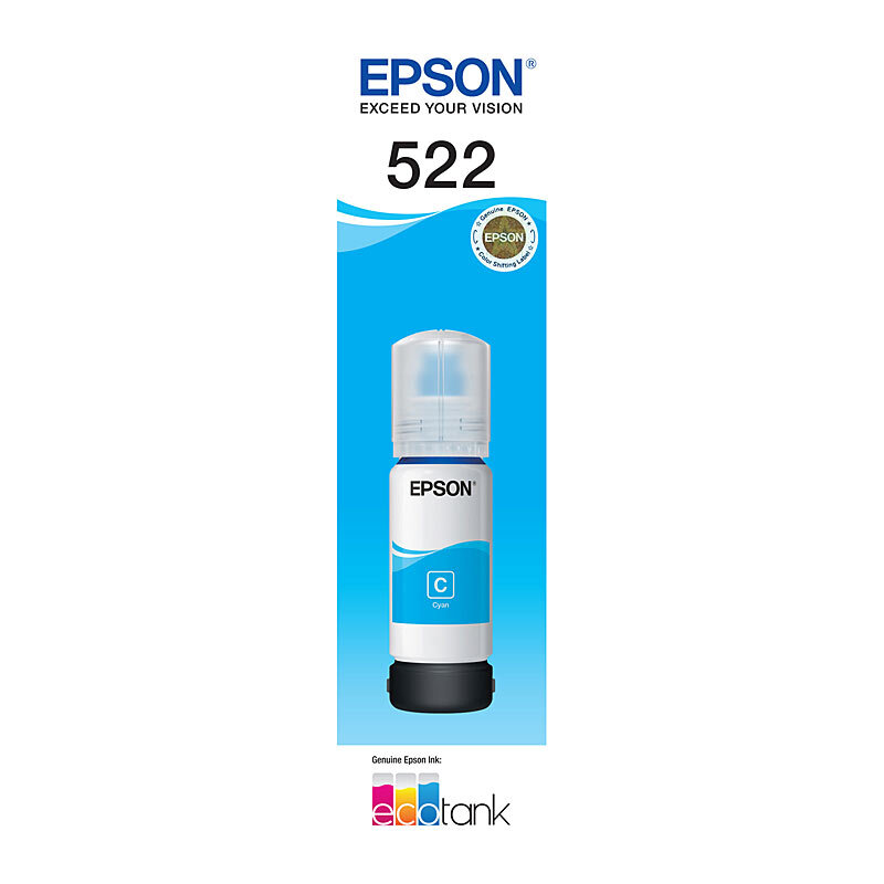 Epson T522 Cyan EcoTank Bottle - Wholesales Supply