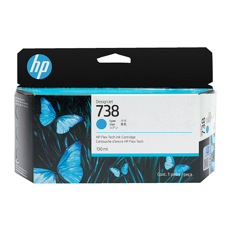 HP #738 130ml Cyan Ink 498N5A - Wholesales Supply