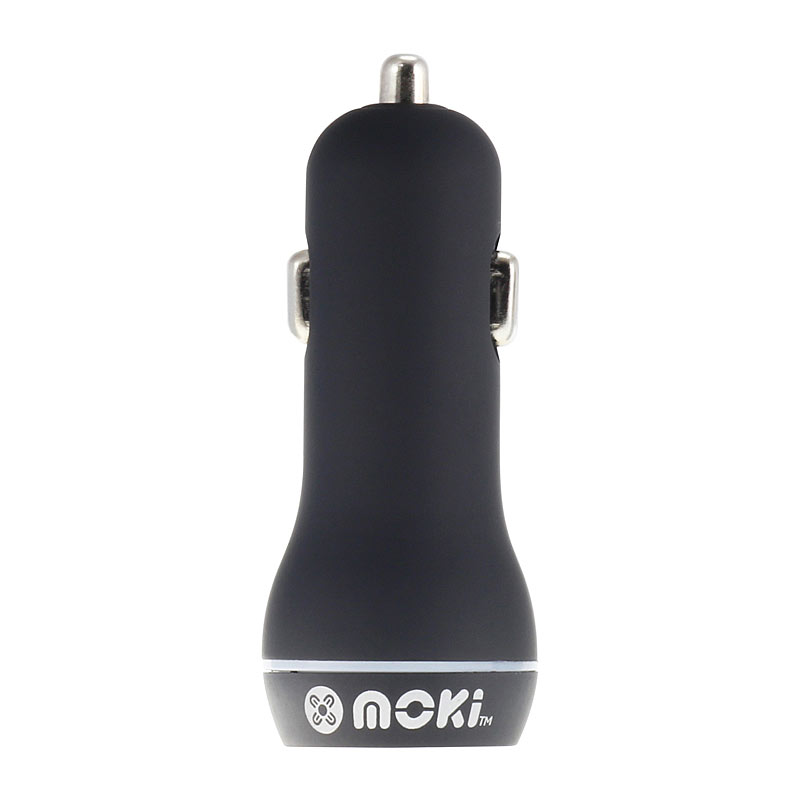 Moki Dual USB Car Charger Blk - Wholesales Supply