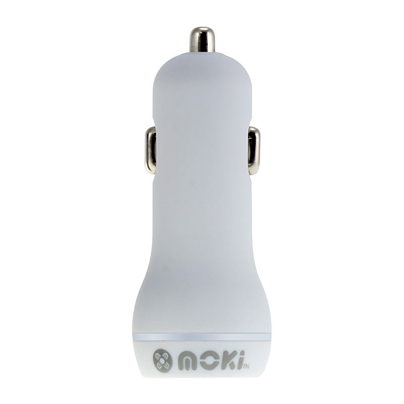 Moki Dual USB Car Charger Wh - Wholesales Supply