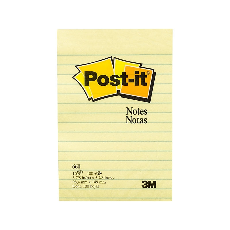 Post-It 660 Yellow 98X149 Pk12 - Wholesales Supply