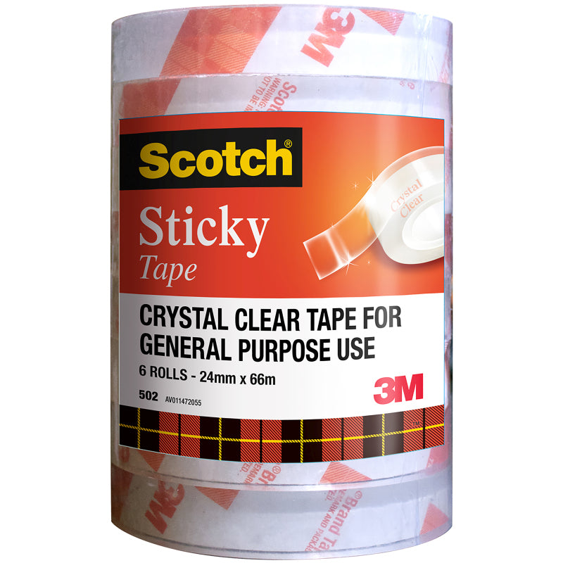 Scotch Stcky Tpe 502 24mm Twr6 - Wholesales Supply