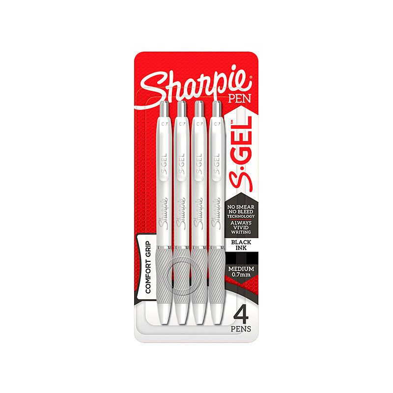 Sharpie GelWh4/Blk Pk4 Bx6 - Wholesales Supply
