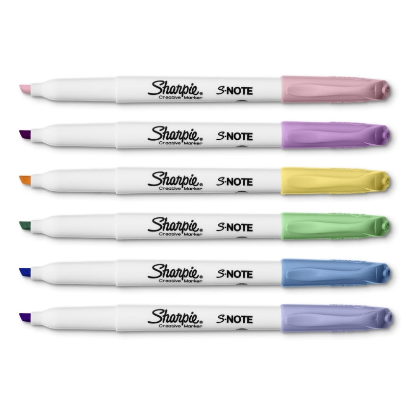 Sharpie S-Note Pastel Pk6 Bx6 - Wholesales Supply