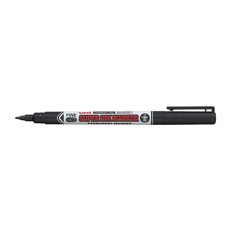 uni Super Ink PermMrk Blk Bx12 - Wholesales Supply
