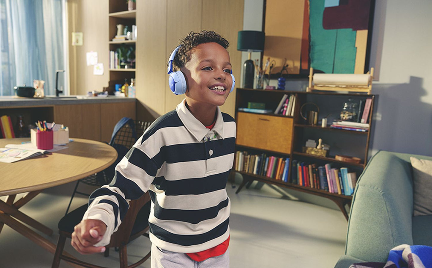 JBL - JR320 Bluetooth Kids On Ear Headphones - Blue