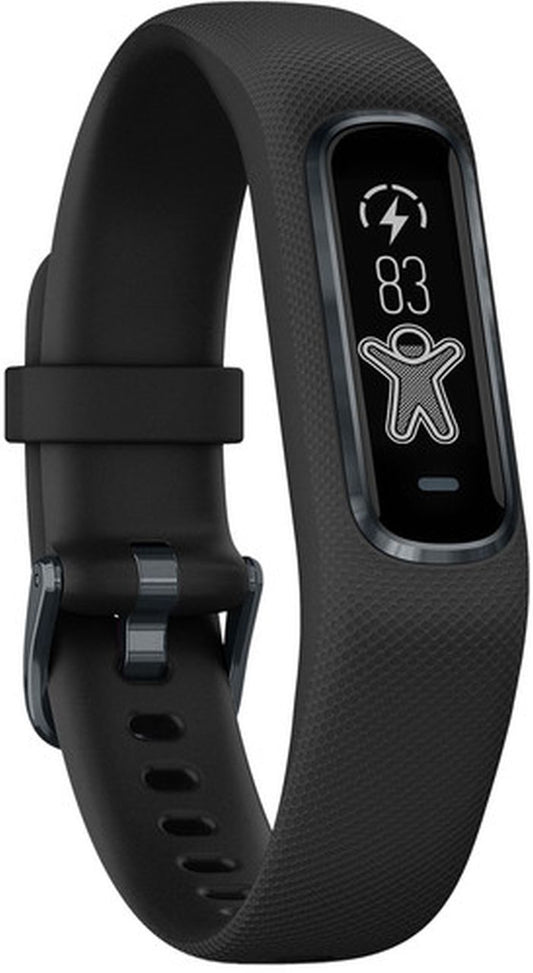 Garmin - Vivosmart 4 Small/Medium Fitness Band - Black with Midnight Hardware