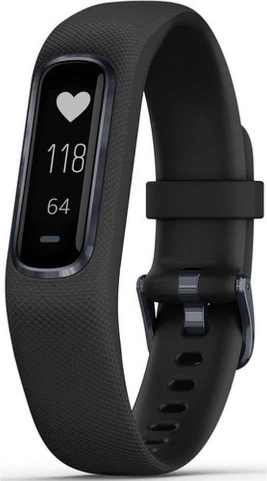 Garmin - Vivosmart 4 Small/Medium Fitness Band - Black with Midnight Hardware