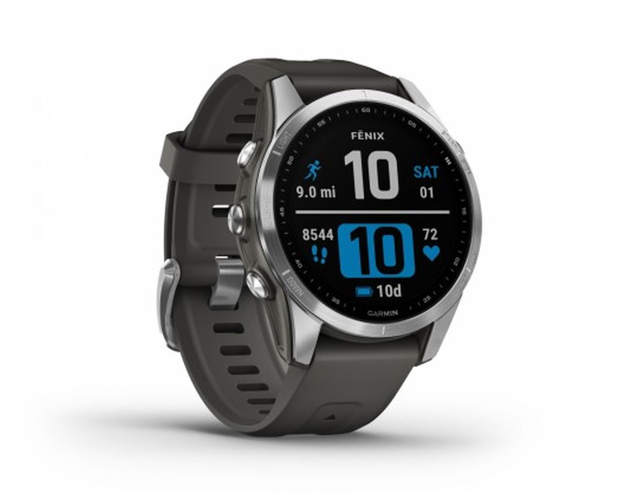 Garmin Fenix 7S Watch - Silver with Graphite Band