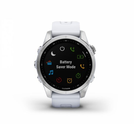 Garmin Fenix 7S Watch - Silver with Whitestone Band