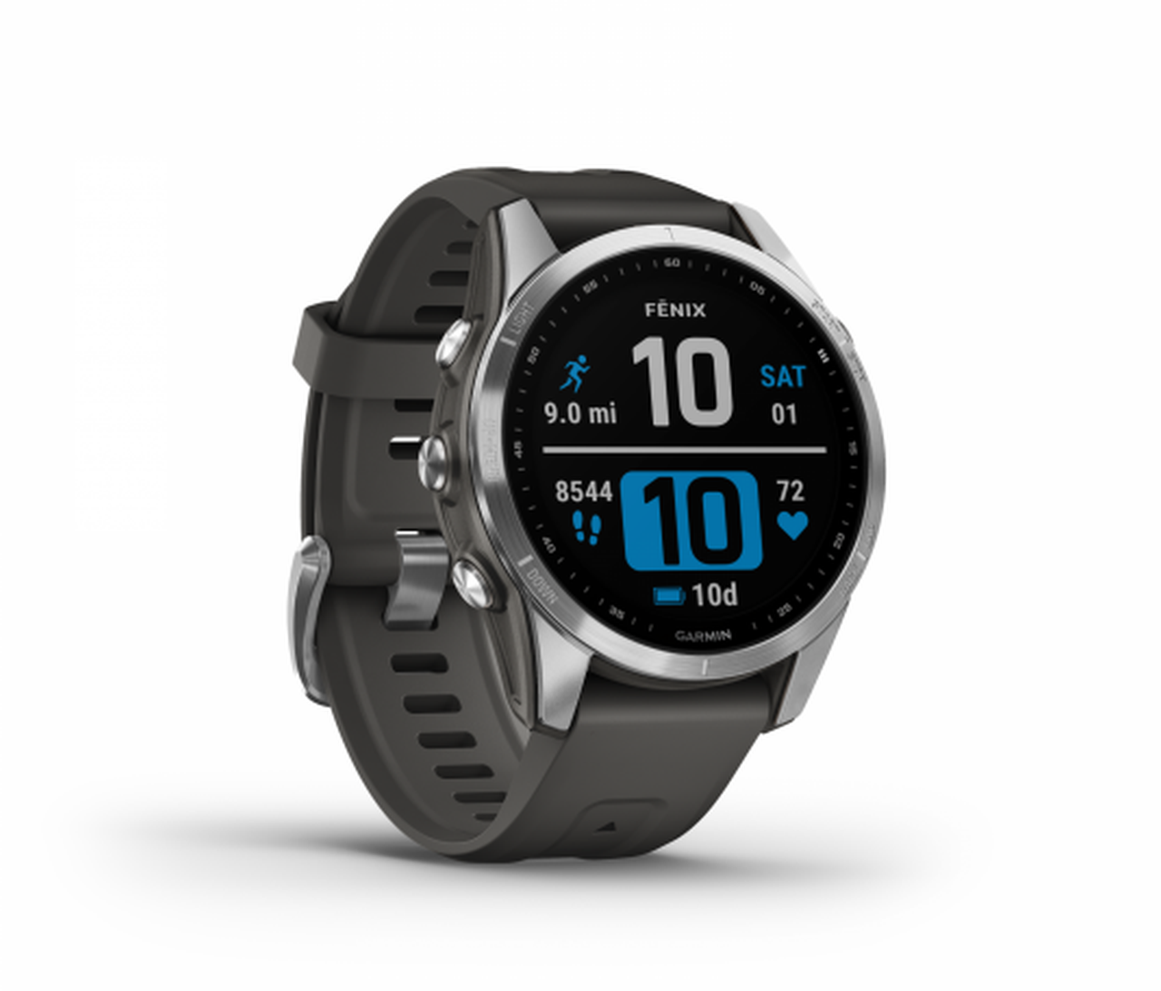 Garmin Fenix 7 Watch - Silver with Graphite Band