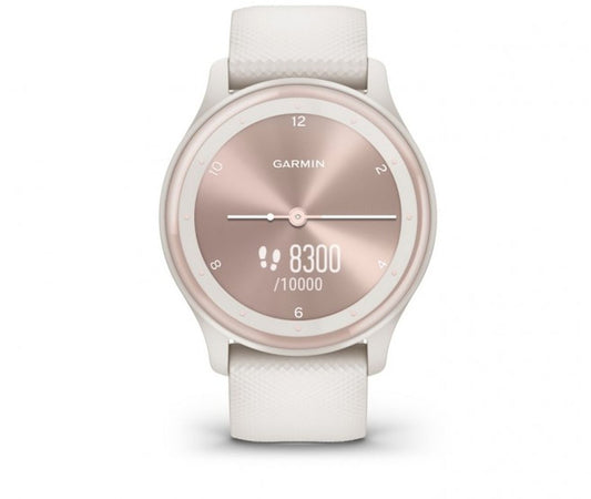 Garmin Vivomove Sport Fitness Tracker - Ivory Case and Silicone Band
