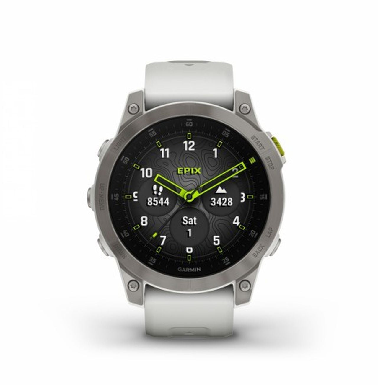 Garmin Epix Gen 2 Watch - Carrera White Titanium with Silicon Band