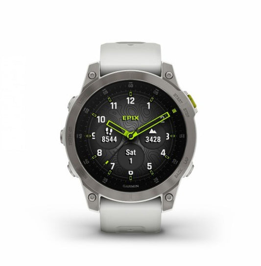Garmin Epix Gen 2 Watch - Carrera White Titanium with Silicon Band