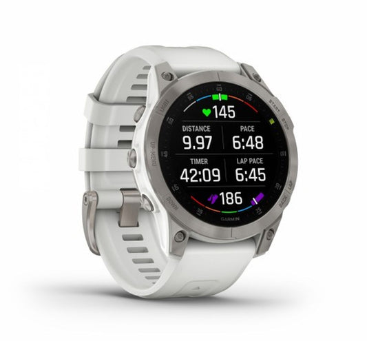 Garmin Epix Gen 2 Watch - Carrera White Titanium with Silicon Band