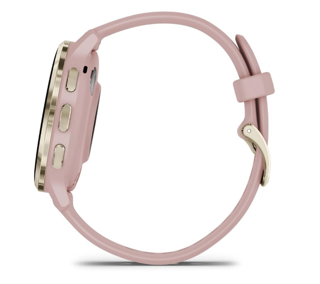 Garmin Venu 3S Sports Watch - Soft Gold Stainless Steel Bezel with Dust Rose Case and Silicone Band