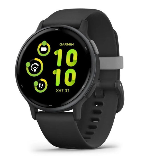 Garmin Vivoactive 5 Smart Watch - Slate Aluminium Bezel with Black Case and Silicone Band