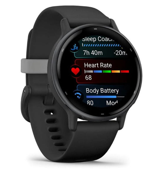Garmin Vivoactive 5 Smart Watch - Slate Aluminium Bezel with Black Case and Silicone Band