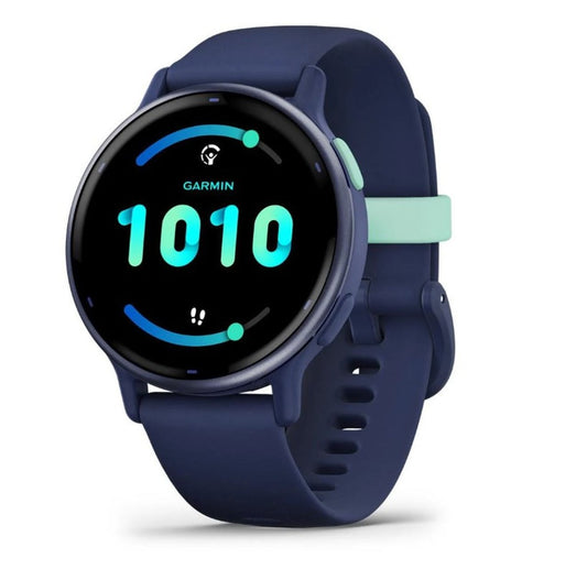 Garmin Vivoactive 5 Smart Watch - Metallic Navy Bezel with Navy Case and Silicone Band