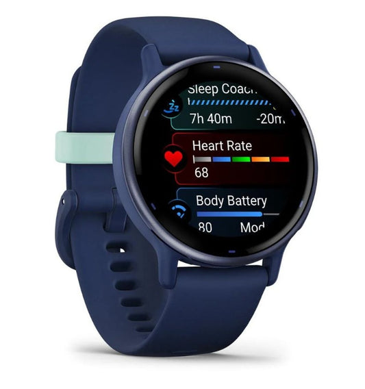 Garmin Vivoactive 5 Smart Watch - Metallic Navy Bezel with Navy Case and Silicone Band