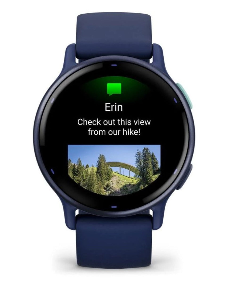 Garmin Vivoactive 5 Smart Watch - Metallic Navy Bezel with Navy Case and Silicone Band