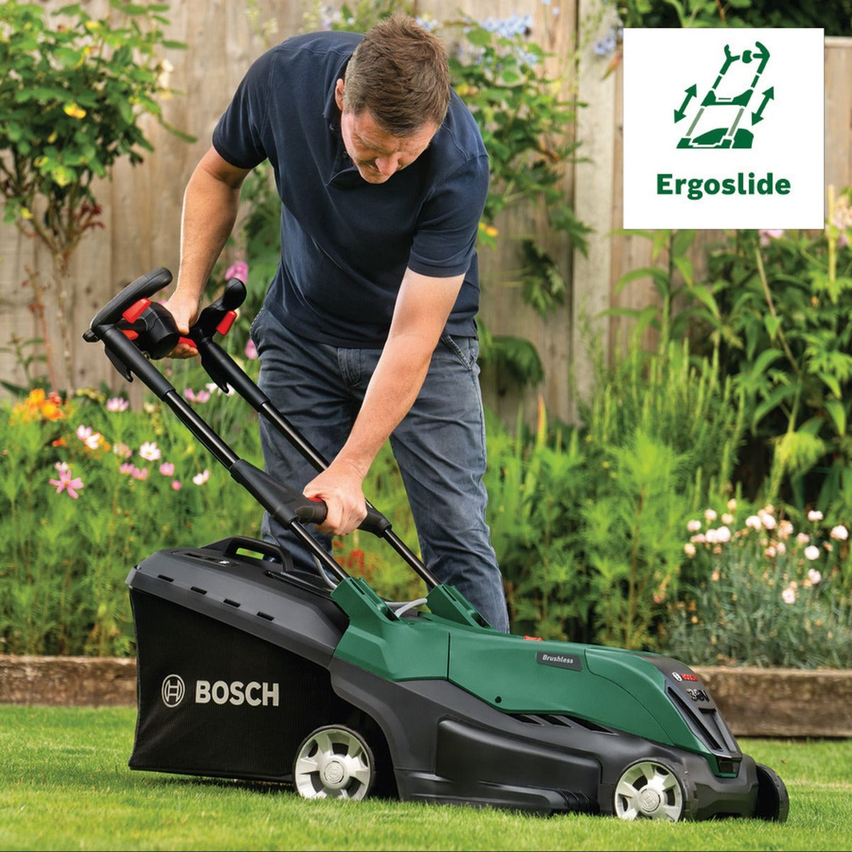 Bosch AdvancedRotak 36V Lawn Mower with 1 x 4ah Battery and Charger