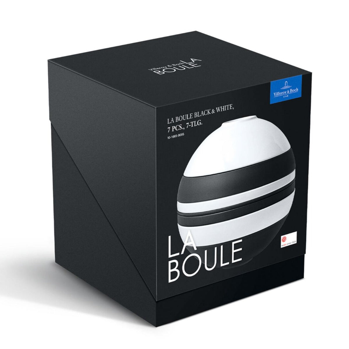 Villeroy & Boch - Iconic La Boule Black & White 7 piece tablesetting for two