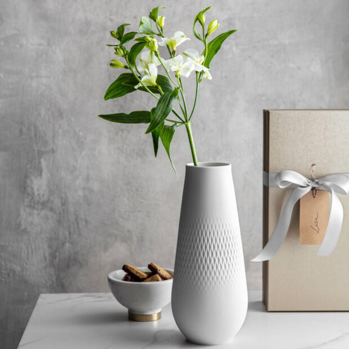 Villeroy & Boch - Manufacture Collier blanc Vase Carre tall Vase