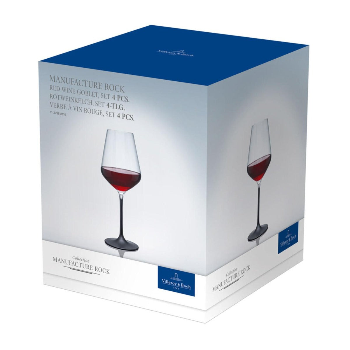 Villeroy & Boch - Manufacture Rock Red wine goblet set 4pcs