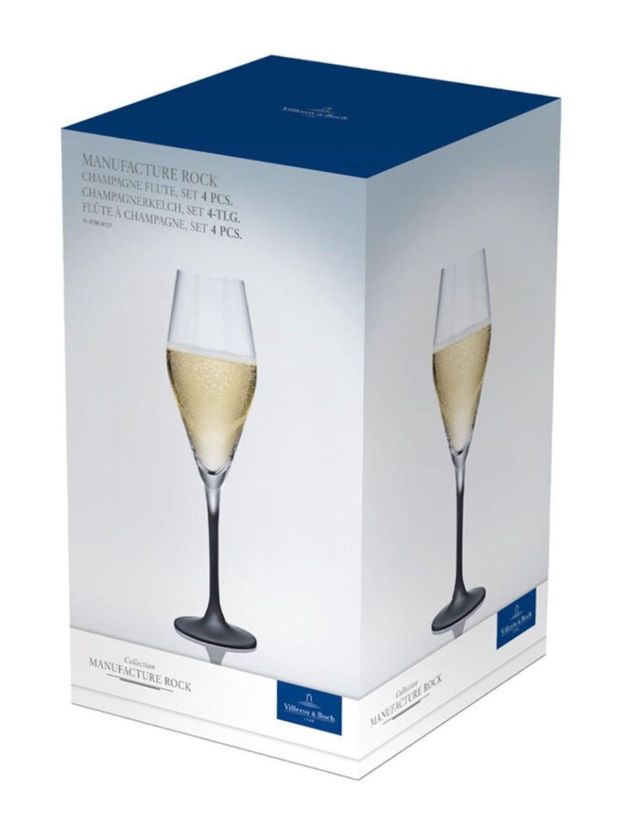 Villeroy & Boch - Manufacture Rock Champagne flute set 4pcs