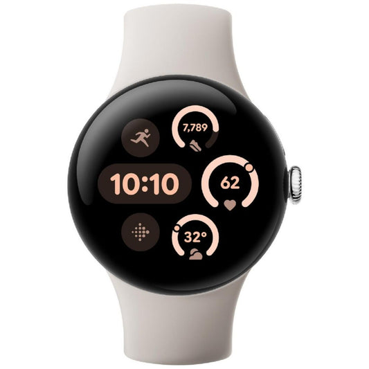 Google - Pixel Watch 3 41MM WI-FI - Silver/Porcelain