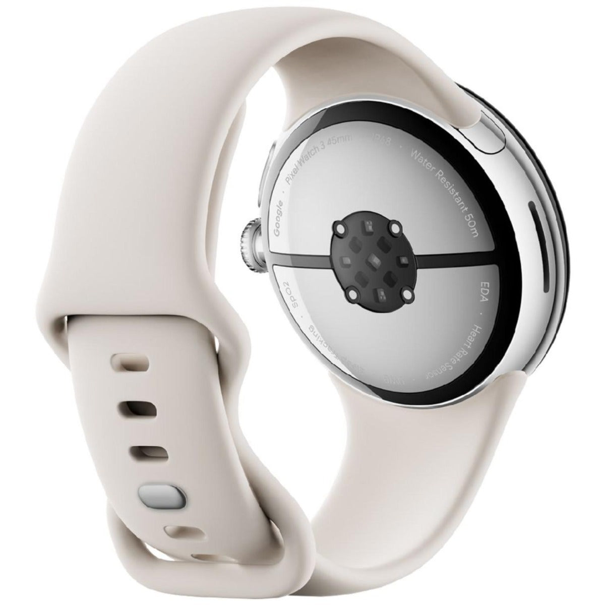 Google - Pixel Watch 3 45MM WIFI - Silver/Porcelain