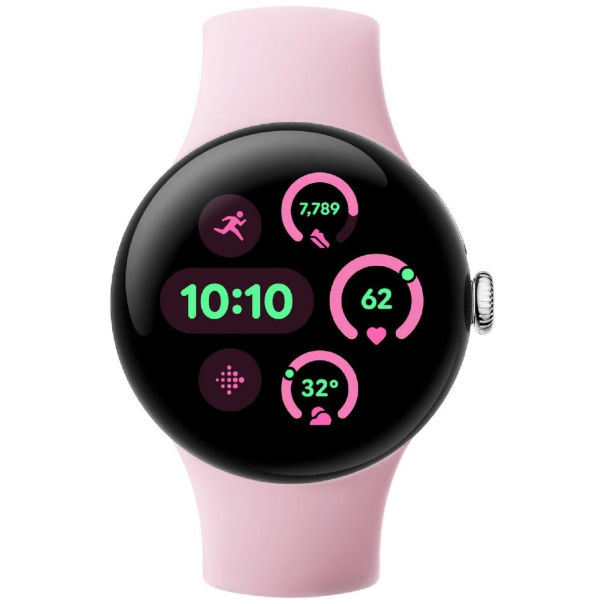 Google - Pixel Watch 3 41MM WI-FI - Silver/Rose Quartz