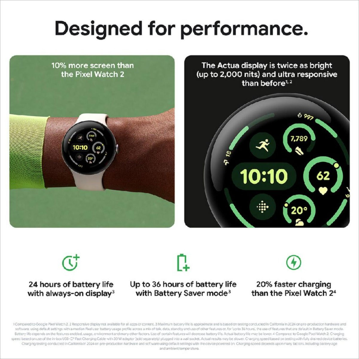 Google - Pixel Watch 3 41MM WI-FI - Champagne Gold/Hazel