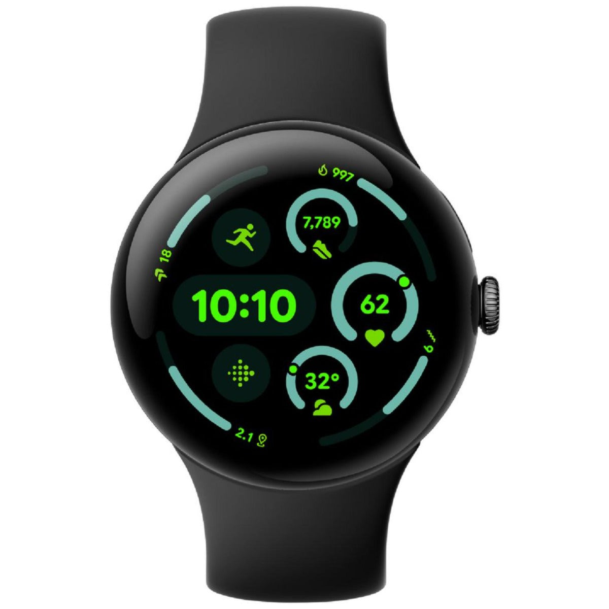 Google - Pixel Watch 3 45MM WIFI - Black/Black
