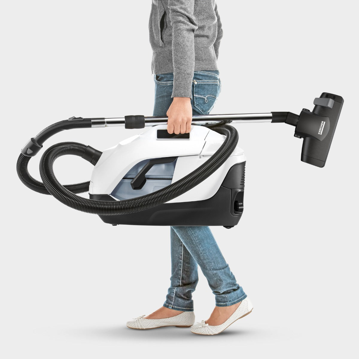 Karcher - DS6 Bagless Water Filter Vacuum Cleaner - White