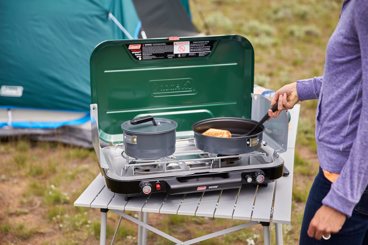 Coleman 3 Burner Eventemp Stove with Griddle & Grease Trap