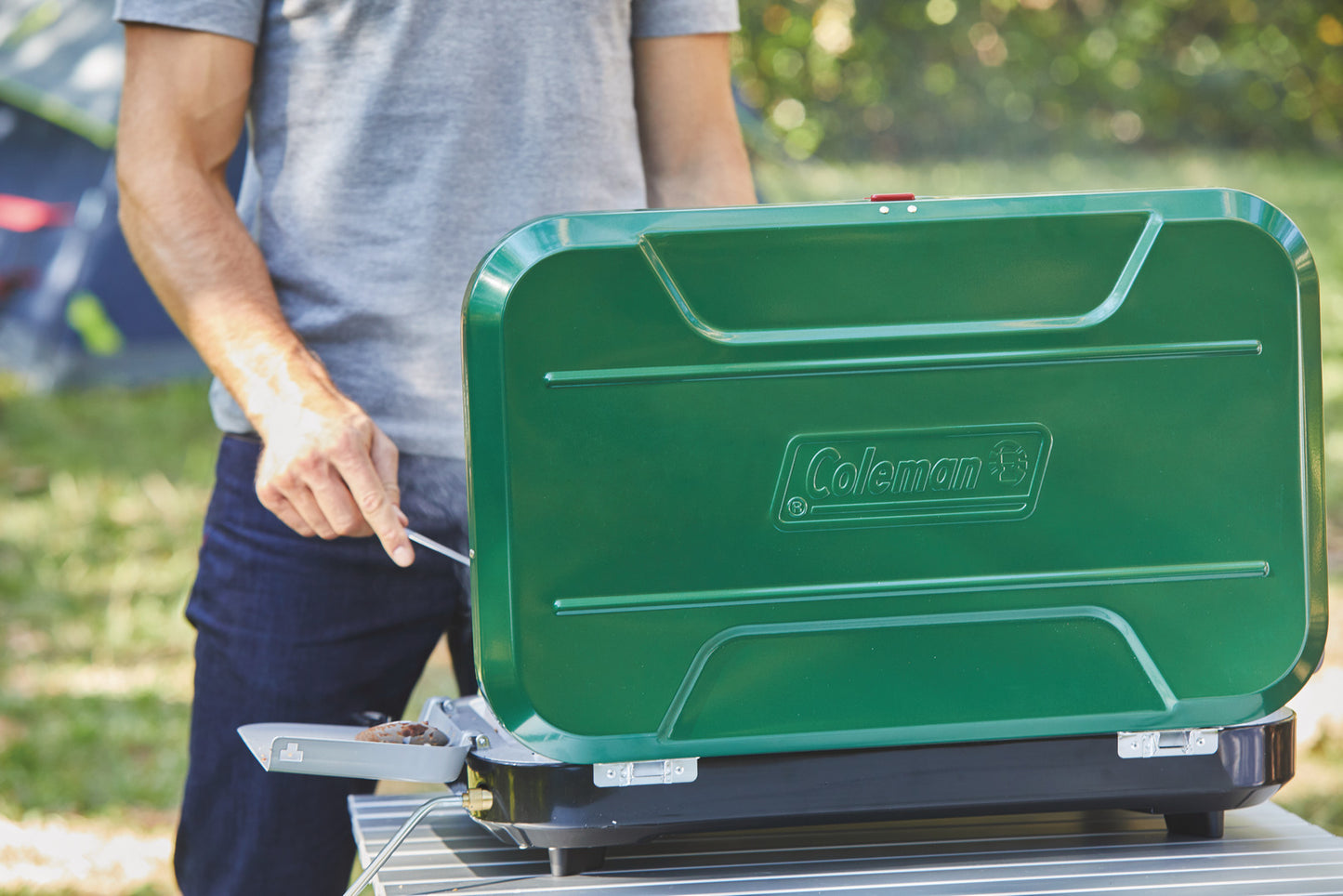 Coleman 3 Burner Eventemp Stove with Griddle & Grease Trap