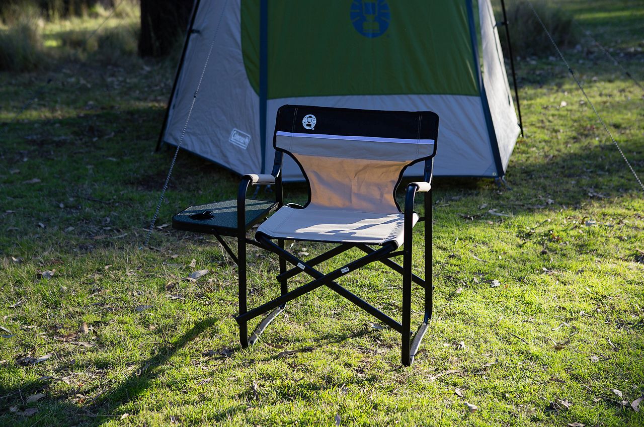 Coleman - Flat Fold Steel Deck Chair - Tan