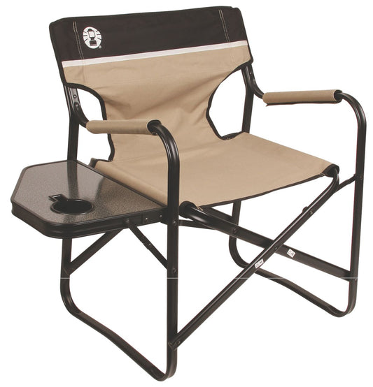 Coleman - Flat Fold Steel Deck Chair - Tan